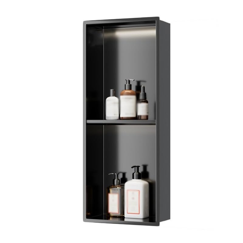 Recessed Stainless Steel Shower Niche, Waterproof Wall Organizer, No Tiling Required