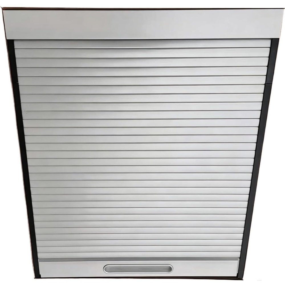 Roll-Up Cabinet Door Kit with Guide Rails and Handle, ABS, Multicolor, 1 Piece (10 × 18 in / 25 × 46 cm)