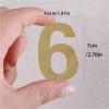 7 cm Acrylic 3D House Number, Self-Adhesive, Gold, Door Sign, Address and Name Plaque, Digits 0–9 (5) view 4
