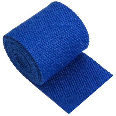 Durable Nylon Webbing, Cotton-Polyester Webbing, 5 Yards, Multicolor, Multiple Widths (Blue, 38 mm)