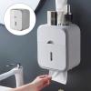 DUddTTW Stylish Wall-Mounted Tissue Dispenser and Organizer Shelf, PP Paper Towel Box, Toilet Holder, High Quality (White) view 3