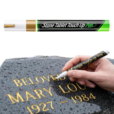 Generic Color Marker Pens for Gravestone Writing | Weatherproof, Quick-Drying, Durable | Paint Pens for Stones, Gravestones, Metal, Wood | Memorial Writing for Pets (1PC Gold)
