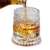 Rotating Liqueur Glasses, 4.13-Inch Whiskey Tumblers, Crystal Barware Set view 1