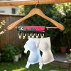 Travel Clothes Hanger | Portable BHS Drying Rack with 6 Clips view 3