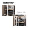 Generic 4-Tier Adjustable Shelf with Casters, Mobile AV Stand for Hi-Fi and Entertainment Electronics, Open Design, Black, H view 4