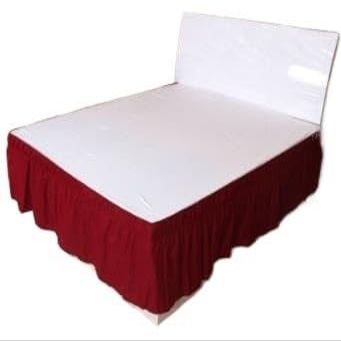 Bed Skirt with Elastic and Ruffles, Multicolor, 40 cm Drop, 150 x 200 cm