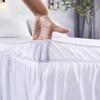 Bed Skirt with Elastic and Ruffles, Multicolor, 40 cm Drop, 150 x 200 cm view 4