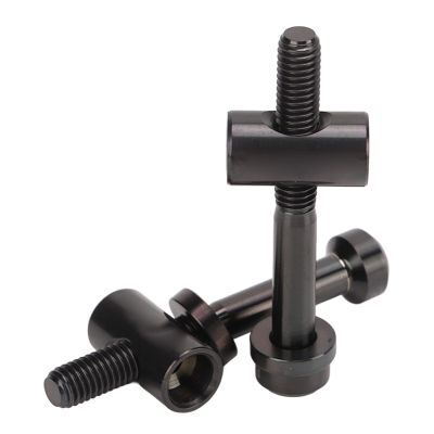 Yechiry 2-Piece Bicycle Seat Post Bolts, M5 x 40 mm, Titanium Alloy, Black