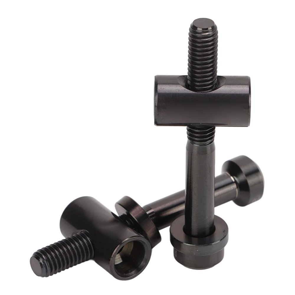 Yechiry 2-Piece Bicycle Seat Post Bolts, M5 x 40 mm, Titanium Alloy, Black