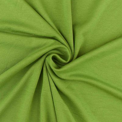 Elastic Viscose Jersey Fabric, Solid Moss Green