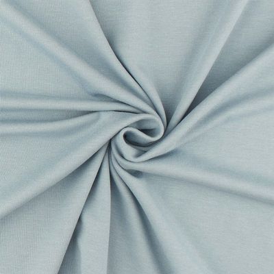 Elastic Viscose Jersey Fabric, Light Smoke Blue