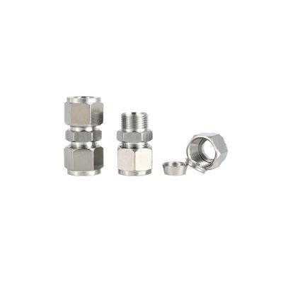 1pc 304 Stainless Steel Through-Joint Pneumatic Container Corner Fitting, PU4/PU6/PU8/PU10/PU12/PU14/PU16