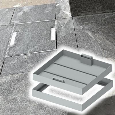 Invisible Manhole Cover, 50–100 cm, Recessed Metal Cover and Frame for Indoor and Outdoor Use