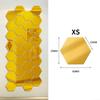 24 Gold Hexagon Mirror Wall Stickers view 2
