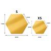 24 Gold Hexagon Mirror Wall Stickers view 3