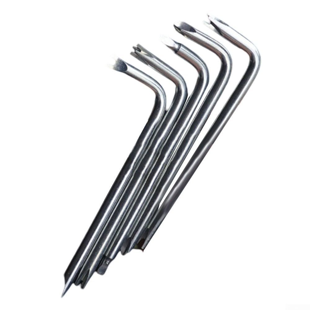 9-Piece L-Shaped Screwdriver Set, #45 Steel Cross, Triangle, U- and Y-Shaped Bits
