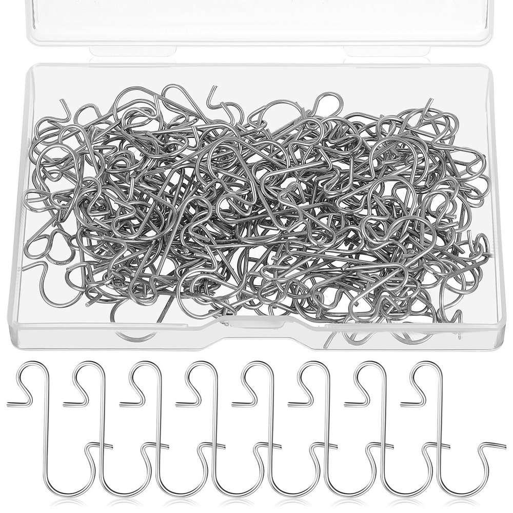 TOVINANNA Stainless Steel S-Shaped Hooks - 120 Pack