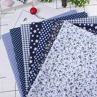 Qcwwy Quilting Fabric Squares - Dark Blue Series