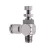 UYCUODLUY 8 mm 1/8", 1/4", 3/8", 1/2" Male Throttle Valve Pneumatic Air Pipe Fitting Speed Control Regulator Valve (304SS, 8 mm-BSP3I8) view 1