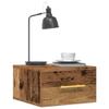 zylophax Wall-Mounted Nightstand, Engineered Wood, 35 x 35 x 20 cm, with Drawer view 2