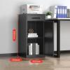 2-Tier Filing Cabinet with Lock, Industrial Rolling Office Cabinet with Door view 2
