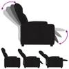 GeenYuu Black Fabric Recliner, Manual 135° Adjustment with Cup Holders view 3
