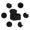 GeenYuu Black Fabric Recliner, Manual 135° Adjustment with Cup Holders view 4
