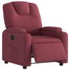 GeenYuu Electric Recliner, Wine-Red Fabric, 135° Reclining view 2