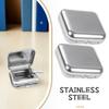 INOOMP Portable Small Ashtrays, 2-Pack, Metal with Lid, Compact, Odor-Sealed, for Car and Camping view 3