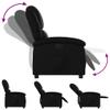 GeenYuu Black Faux Leather Recliner with Manual 135° Recline view 3