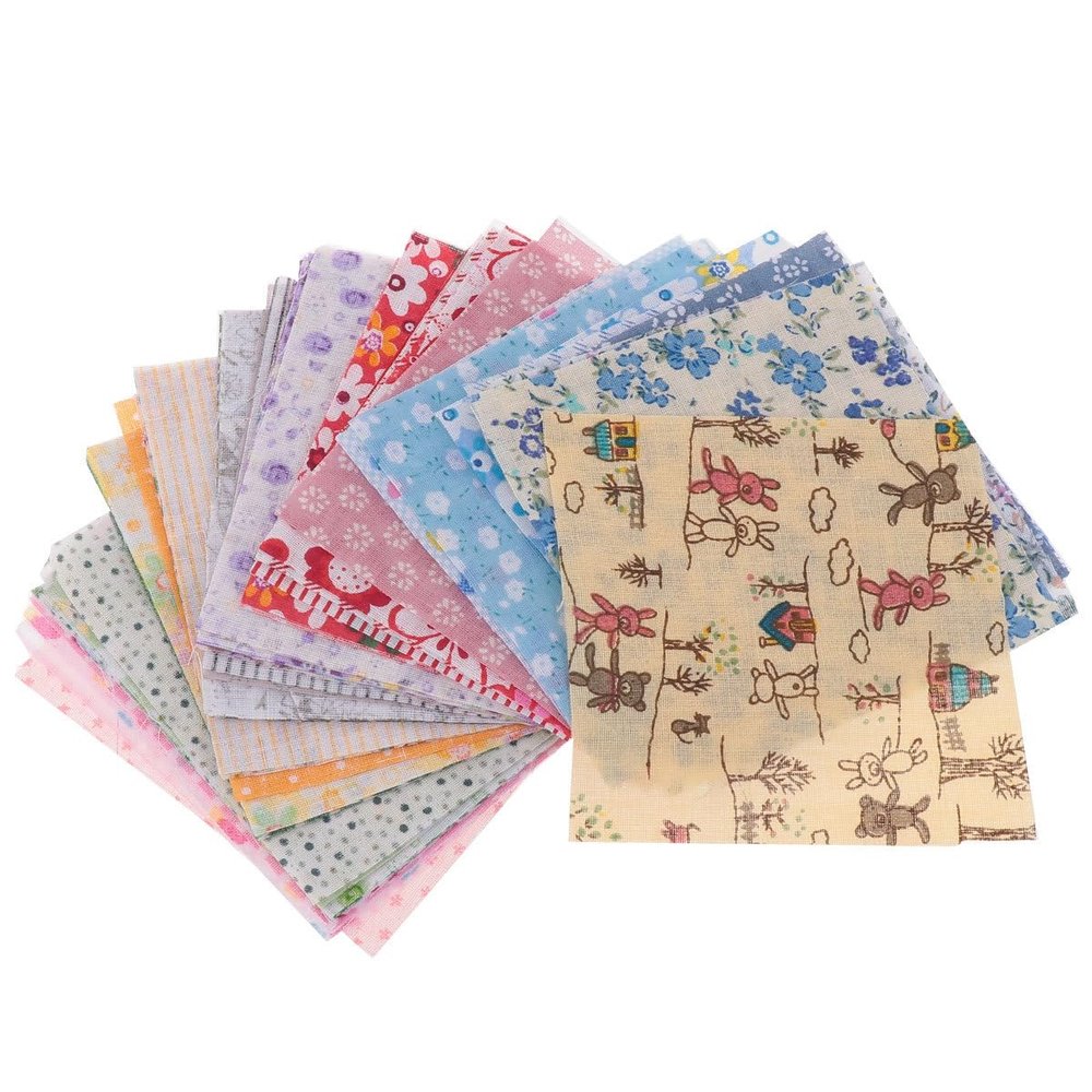 OSOLADY 50 Pack 10x10cm Cotton Fabric Squares