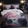 Kids' Bedding Set 155 x 220 cm, Cherry Blossoms by the Waterfall, Pink Microfiber view 3