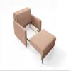LIKMA Mara Light Pink Convertible Armchair, 98 × 98 × 107 cm view 4