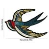 Embroidered Patches | Retro Swallows, Iron-On DIY Stickers view 3