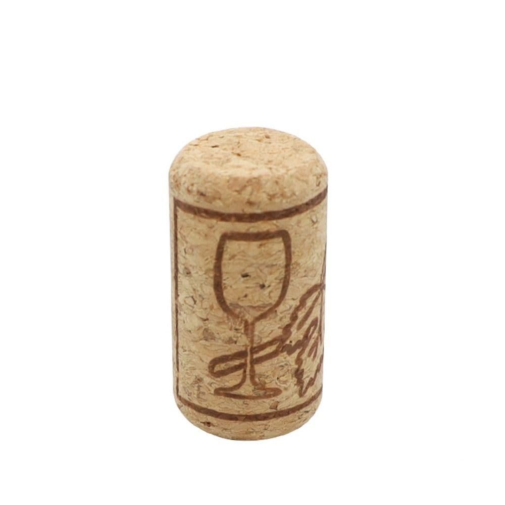 Wooden Wine Corks, Cylindrical/Conical, Reusable, 22 mm, 10 pcs (Style A)