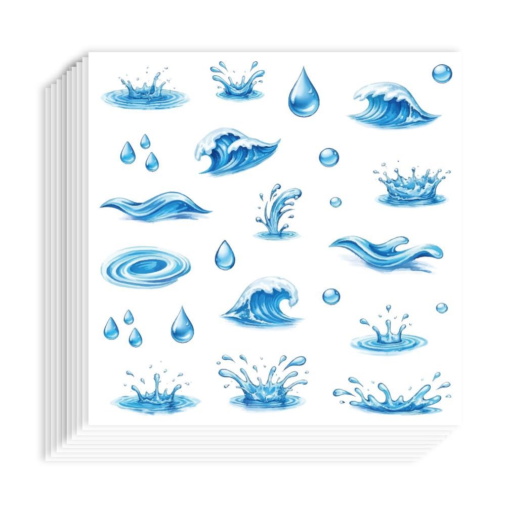 AHANDMAKER 20 Sheets Water Drop Stickers