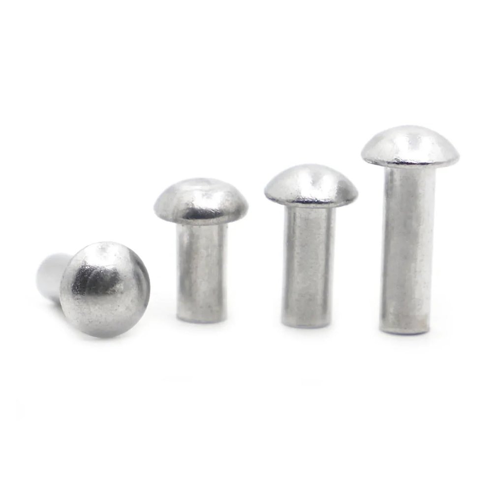 Round-Head Copper Solid Rivets, GB867 Semi-Round-Head Aluminum Solid Rivets M2–M8, Various Quantities (10 mm, M8, 5 pcs)