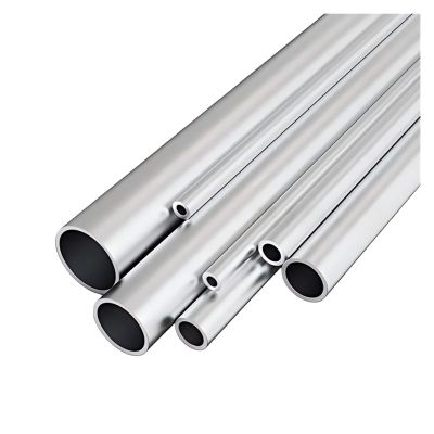 6063 Aluminum Alloy Round Straight Tube, 1.1–8.8 mm OD, 0.2–2.5 mm Thick, 300/500 mm Length (500 mm, OD 7 × ID 4.2 mm)
