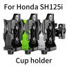 Cup Holder for Honda SH125i Motorcycle, Handlebar Mount, Adjustable, Leak-Resistant, Universal Fit (Mid Silver) view 2
