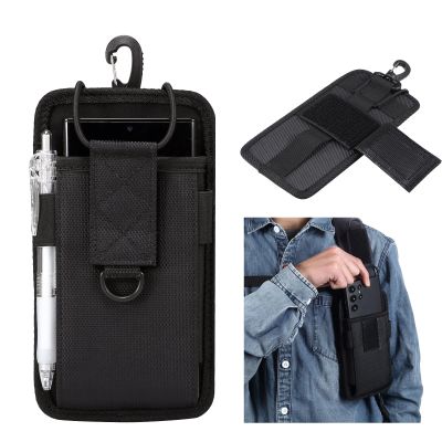Black Phone Belt Bag with Clip for Men, Phone Holder Holster