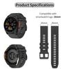 MELEJIA 26mm Orange Silicone Replacement Band for Garmin Fenix 8 51mm, 7X/7X Pro, 6X/6X Pro and More view 4