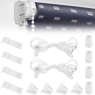 Two-Piece White Clamp Fix Roller Blind Stand, 17mm