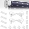 Two-Piece White Clamp Fix Roller Blind Stand, 17mm view 1