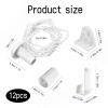 Two-Piece White Clamp Fix Roller Blind Stand, 17mm view 2