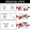 Two-Piece White Clamp Fix Roller Blind Stand, 17mm view 4