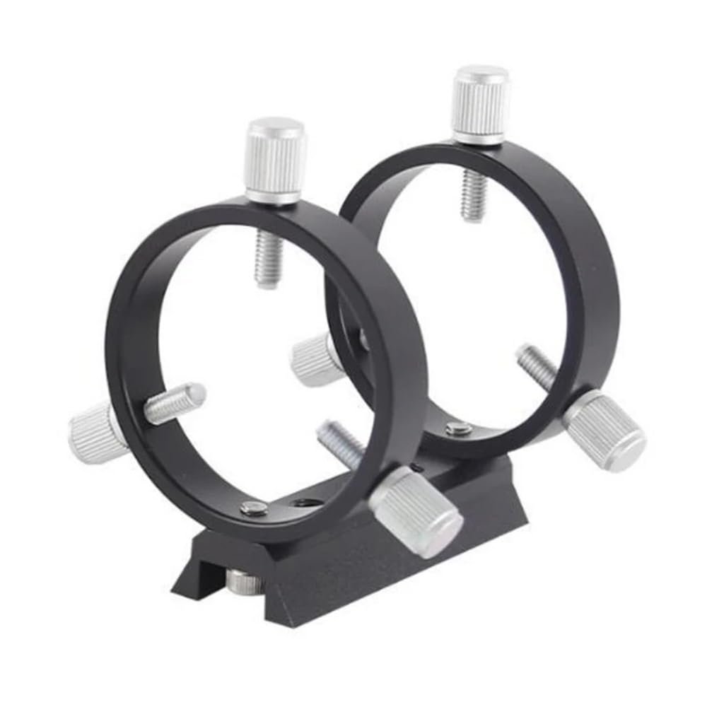 60 mm Guide Ring Set, Three-Point Astronomy Guide Rings, 1 Plate, 2 Rings, 8 Screws