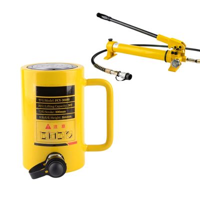 Hydraulic Cylinder Jack with Hand Pump and Automatic Return, 30T + CP-700 Hand Pump