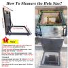 Galvanized Steel Roof Window Cover, Outdoor, Rainproof Lift-Up Hatch with Lockable Handle view 2