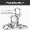 Eye Bolts with Nuts, M16 Male Thread, Stainless Steel, M16 x 80 mm view 3
