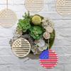 Lpitoy 20 Pcs Round Unfinished Wood Tags USA Flag Design view 3